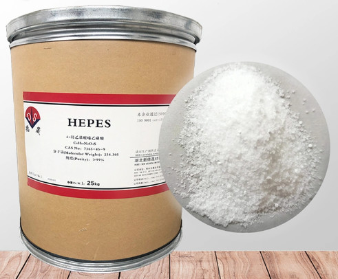 Composition Of HEPES Buffer CAS 7365-45-9 For Biochemical Experiments